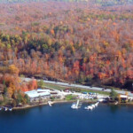 Aerial view of bottom of 12 Mile Lake